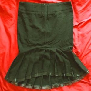 Arden B. Hi-Lo Pleated Flutter Hem Skirt